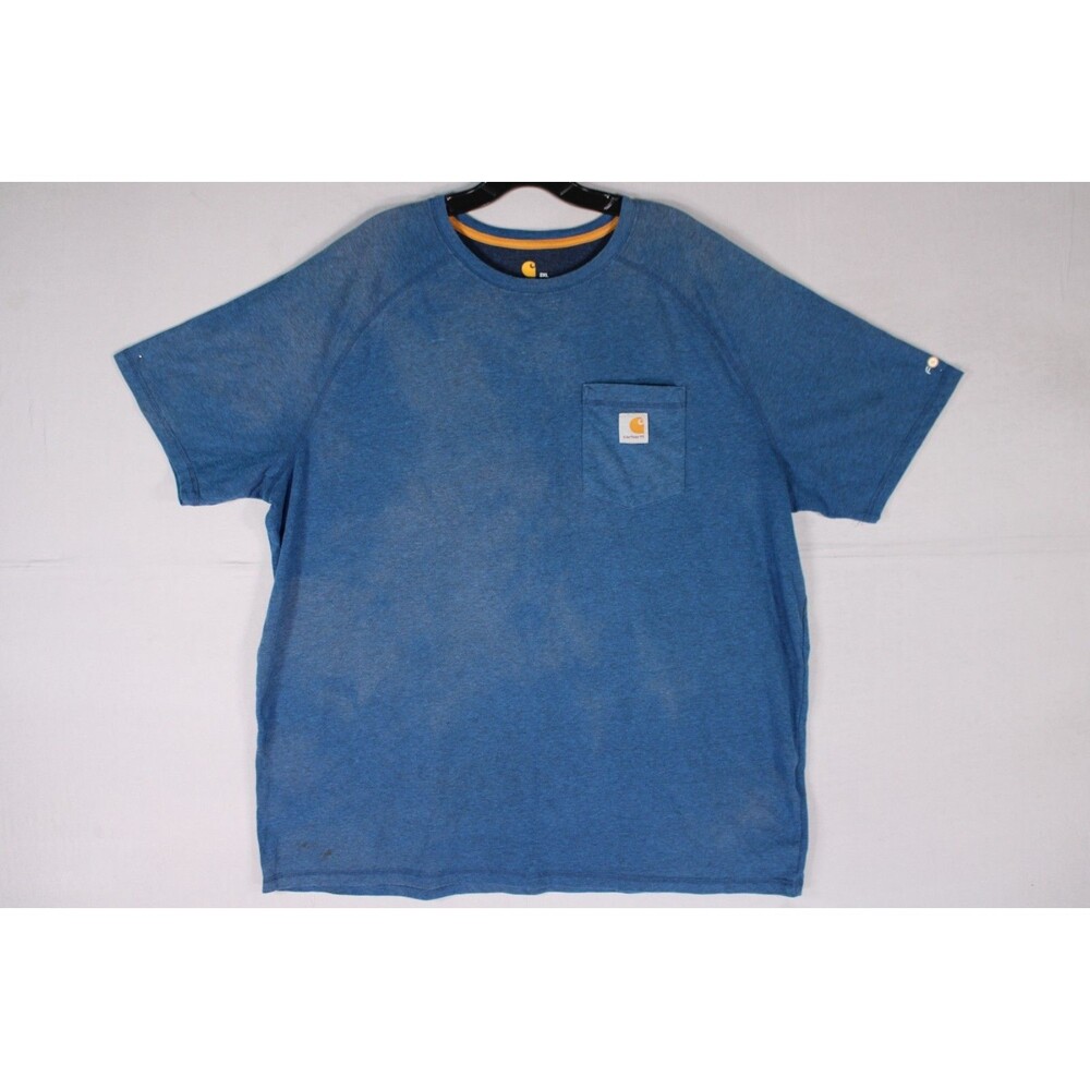 Carhartt Force Men's 2XL Blue Relaxed Fit Pocket Short Sleeve T-Shirt